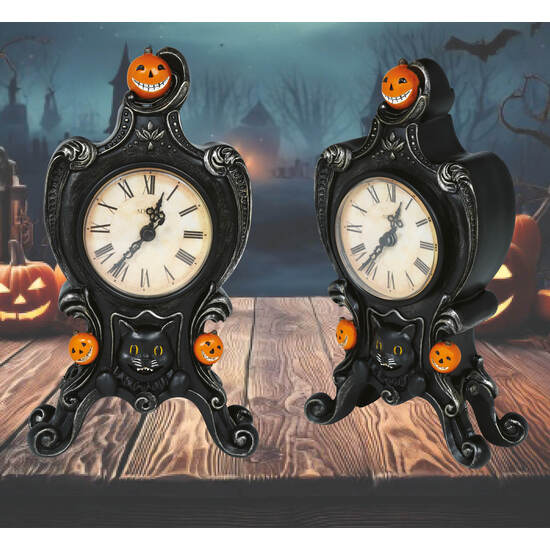 RELOJ DE MESA ANTIGUO RESINA 24X14 CMS image 0