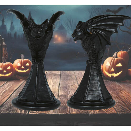 PORTAVELAS MURCIELAGO RESINA 18X12X CMS image 0