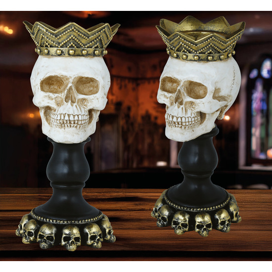 PORTAVELA CALAVERA RESINA 25X12 CMS image 0