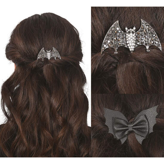 2 CLIPS PELO MURCIELAGOS, 6 Y 9 CM image 0