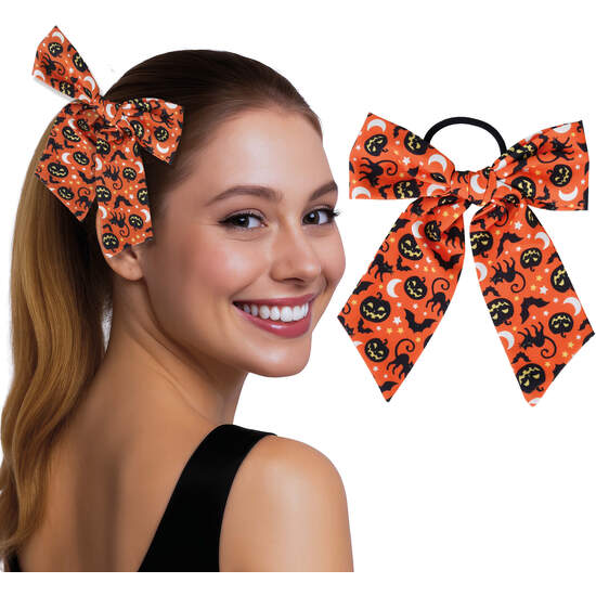 LAZO CON GOMA PARA PELO NARANJA, ADULTA image 0
