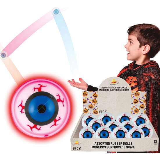 DISPLAY 12 PELOTAS SALTARINAS LUZ OJOS 5.5 CMS image 0