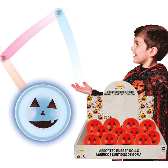 DISPLAY 12 PELOTAS SALTARINAS LUZ CALABAZAS 5.5 CM image 0