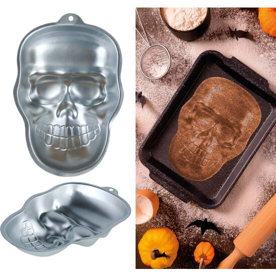 MOLDE ALEACION DE ALUMINIO CALAVERA, 27X18 CM image 0