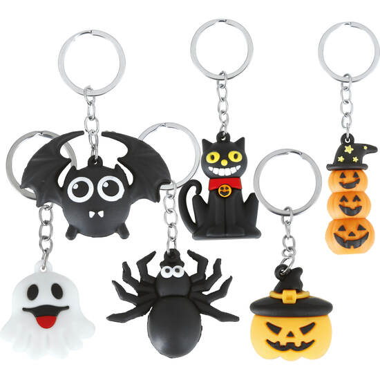 BOLSA 6 LLAVEROS HALLOWEEN, 4.5 CM image 0