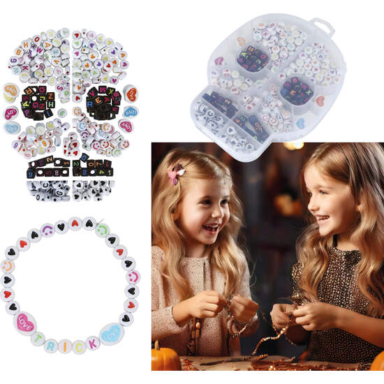 CAJA CALAVERA 270 PIEZAS PULSERAS HALL.DIY image 0