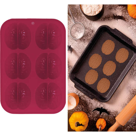 MOLDE SILICONA 6 CEREBRO, 18X12 CM image 0