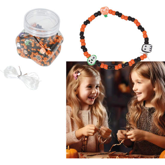 BOTE 1300 PIEZAS PULSERAS HALLOWEEN, DIY image 0