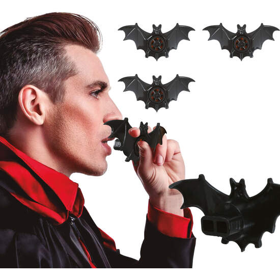 BLISTER 3 SILBATOS MURCIELAGOS, 9X4 CM image 0