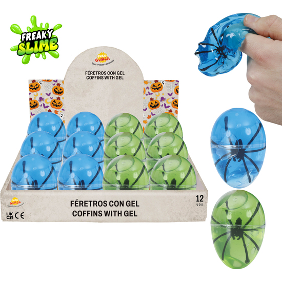DISPLAY 12 HUEVOS CON "SLIME", 6 CM image 0