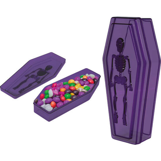 CAJA FERETRO LILA PVC. 19X9 CM image 0