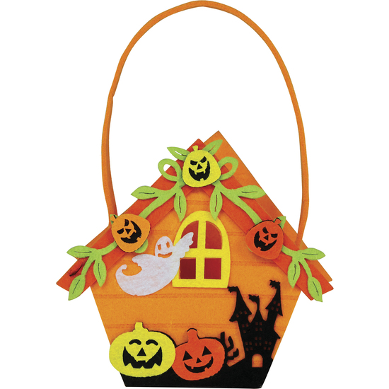 CESTO CASITA BRUJA FIELTRO, 14 CM image 0