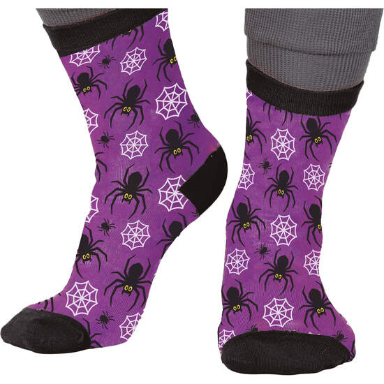 CALCETINES HALLOWEEN ARAÑAS TALLA 42-48 image 0
