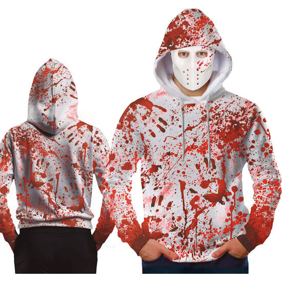 BLOODY HOODIE WITH MASK, ADULTO, 52 - 54 (L) image 0