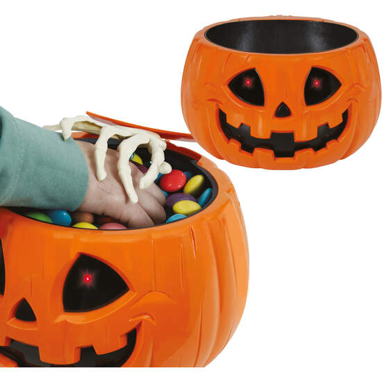 BOL CALABAZA LUZ SONIDO Y MOVIMIENTO, 15 CM image 0