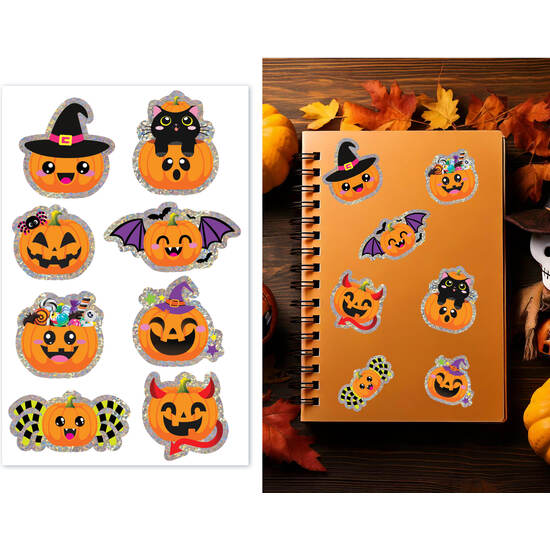 PEGATINAS SURTIDAS HALLOWEEN HOLOGRÁFICAS image 0