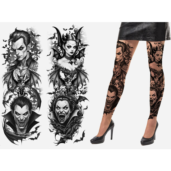 PANTYS EFECTO TATUAJE VAMPIROS image 0