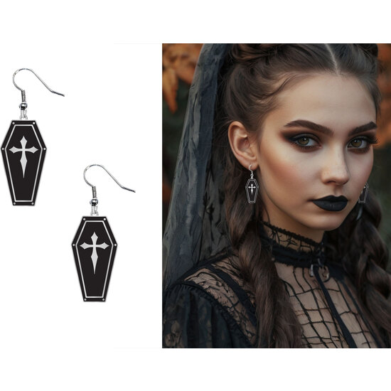 PENDIENTES HALLOWEEN, FERETRO image 0