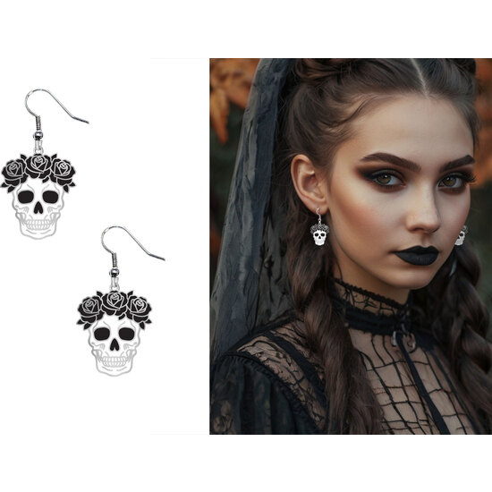 PENDIENTES HALLOWEEN, CALAVERA image 0