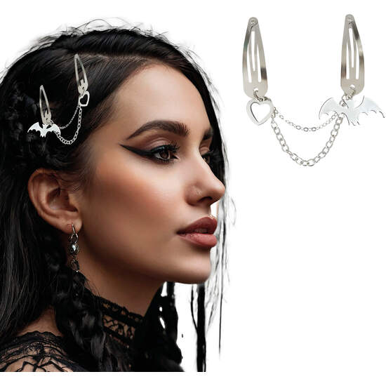 2 CLIPS CON CADENA, ESQUELETO image 0