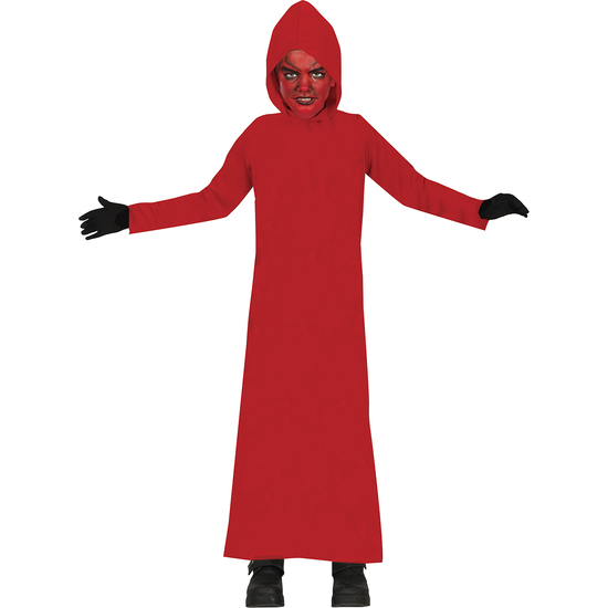 TUNICA CON CAPUCHA, ROJA, INFANTIL, 7-9 AÑOS image 0