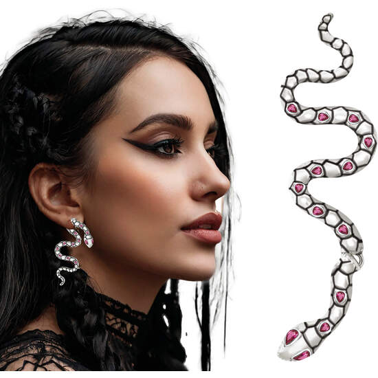 PENDIENTES SERPIENTE, PLATA, 6 CMS image 0