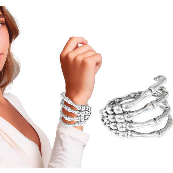 BRAZALETE ESQUELETO METALICO, PLATA image 0