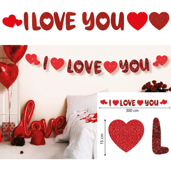 GUIRNALDA I LOVE YOU 300 CM image 0