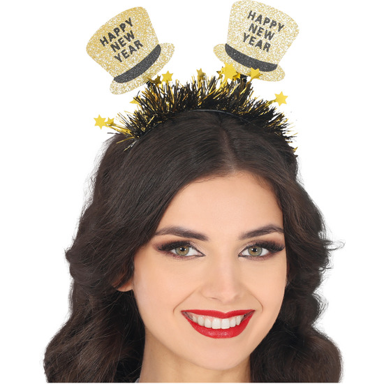 DIADEMA GORROS FIN DE AÑO ORO image 0