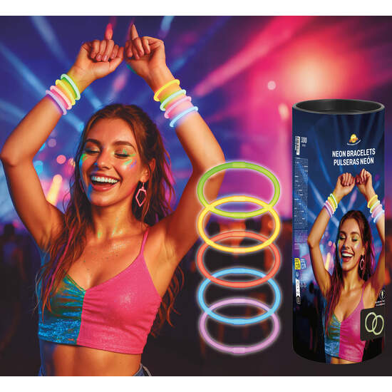 PULSERAS DE LUZ NEON 100 PCS image 0