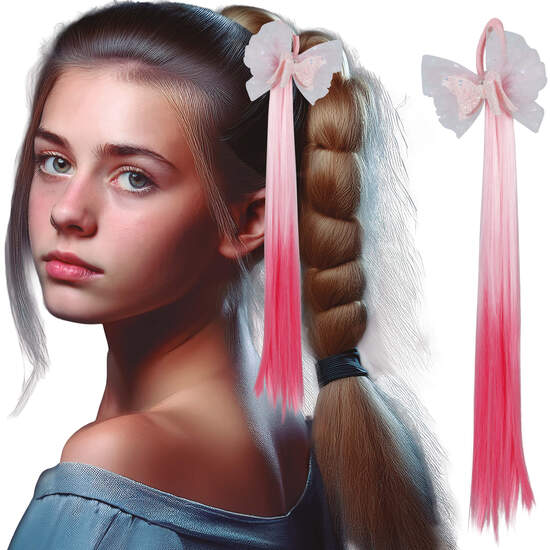 MECHON ROSA CON LAZO 40 CMS image 0
