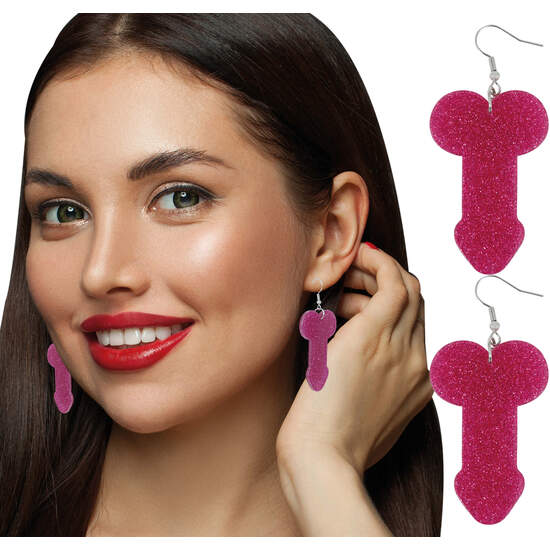PENDIENTES CON FORMA DE PENE 5 CM, ADULTA image 0