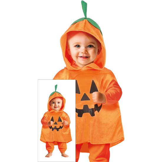 CUTE PUMPKIN PONCHO, BABY, 18 - 24 MESES image 0