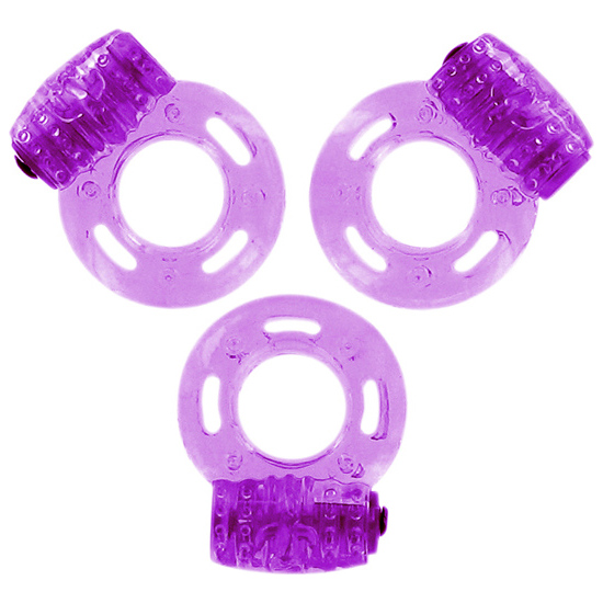 LOVERSPREMIUM - PLEASURE RINGS 3 PIECES PURPLE image 3
