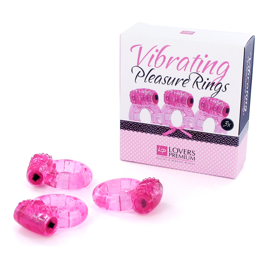 LOVERSPREMIUM - PLEASURE RINGS 3 PIECES PINK image 0