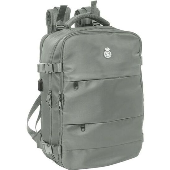 MOCHILA VIAJE CABINA PORTATIL 15,6 REAL MADRID GRIS image 0
