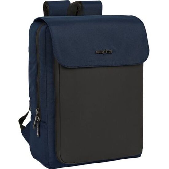 MOCHILA CON SOLAPA PORTATIL 13,3+USB SAFTA BUSINESS "DARK BLUE" image 0