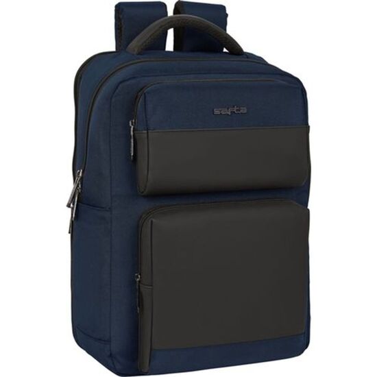 MOCHILA 2 BOLSILLOS PORTATIL 15,6+USB SAFTA BUSINESS "DARK BLUE" image 0