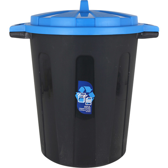 BLACK DUST BIN WITH LID 70L image 2