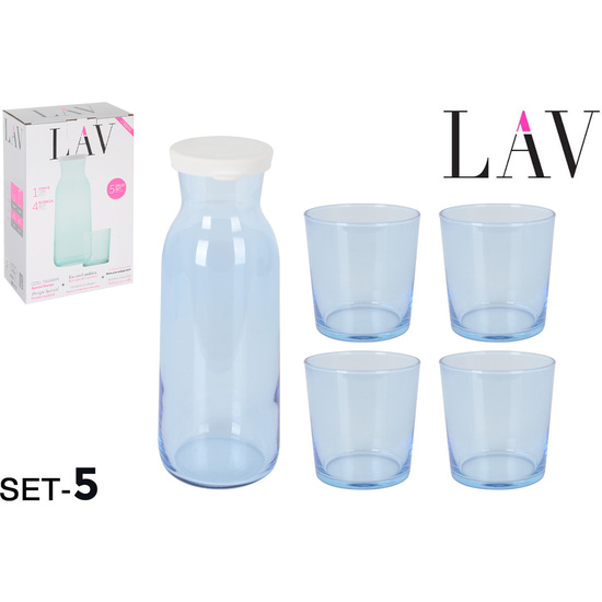 FONBDG.2134SET JARRA 1.2L C/T+4VASOS 345CC C.AZ image 0