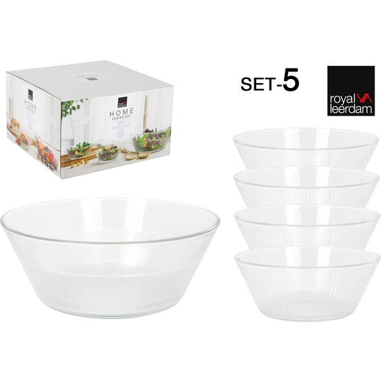 SET 5 PCS ENSALADERA + 4 BOWL RAYO image 0