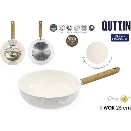 SARTEN WOK 26CM ALUM.FUND.IND.DAISY QUTTIN image 0