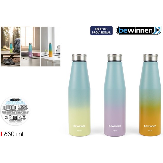 BOTELLA SPORT AGUA ALUM.BICOLOR 630 BEWINNER image 0