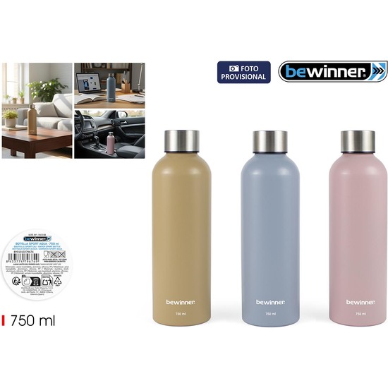 BOTELLA SPORT AGUA ALUMINIO 750ML BEWINNER image 0