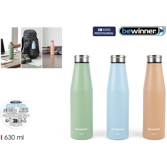 BOTELLA SPORT AGUA ALUMINIO 630ML BEWINNER image 0