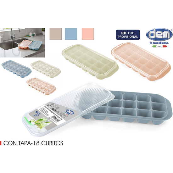 CUBITERA 18 CUBITOS CON TAPA DEM image 0