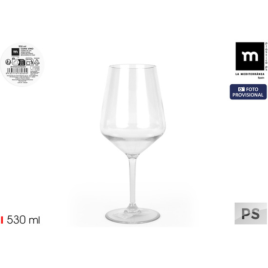 COPA VINO 530ML PS LA MEDITERRANEA image 0