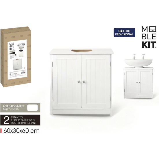 MUEBLE LAVABO C/PUERTA WHITE MOBLEKIT image 0