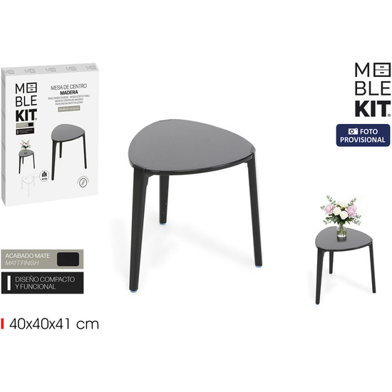 MESA DE CENTRO MADERA BLACK 40CM MOBLEKIT image 0