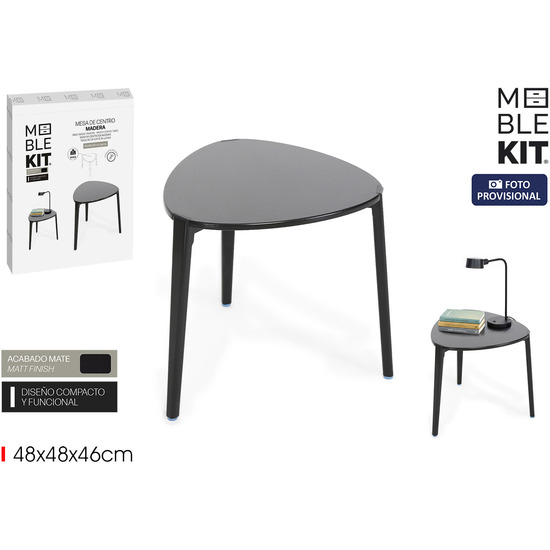 MESA DE CENTRO MADERA BLACK 48CM MOBLEKIT image 0